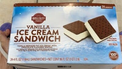 Vanilla ice cream sandwich