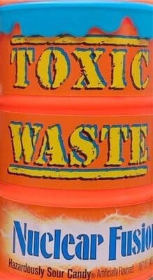 Toxic waste nuclear fusion hazardously sour candy