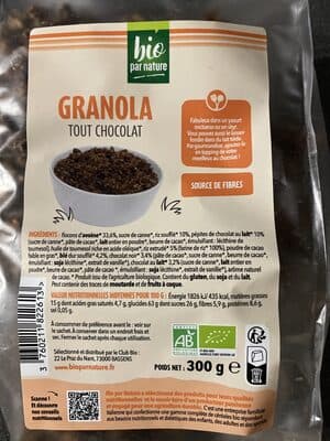 granola tout chocolat