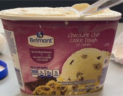 Chocolate chip cookie dough ice cream