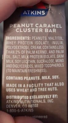 Peanut Caramel Cluster Bar