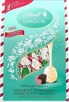Lindor peppermint assorted chocolate cookie truffles