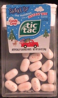 Candy cane flavor tictacs