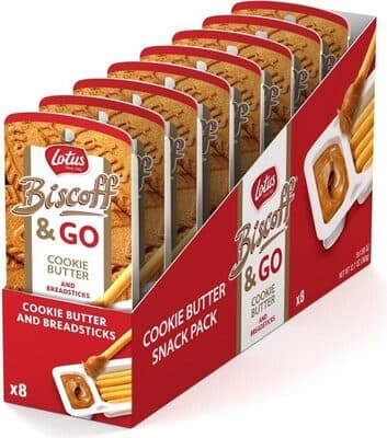 Biscoff cookie butter and breadsticks snack pack