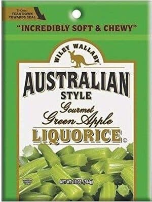 Wiley wallaby australian style gourmet green appla liquorice