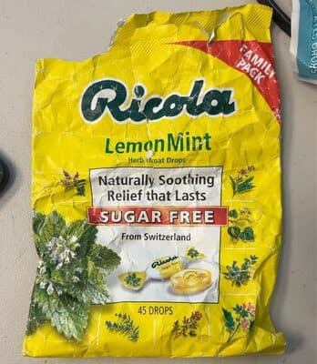 Lemon mint herb in thriat drops