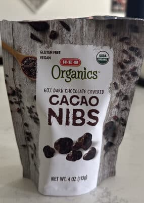 60% Dark Chocolate Covered Cacao Nibs