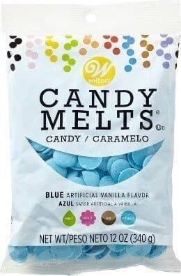 Candy melts blue artificial vanilla flavored candy