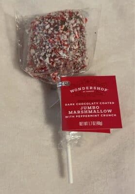 Wondershop dark chocolaty coated with peppermint marshmallow