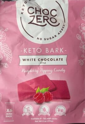 Raspberry Popping Candy Keto Bark