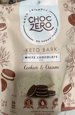 Cookies & Cream White Chocolate Style Keto Bark