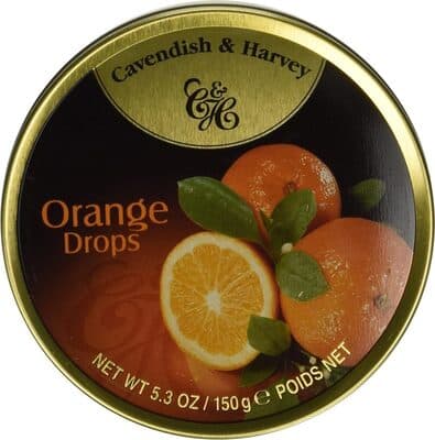 Harvey candy tin orange