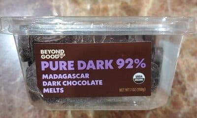 Organic Pure Dark Chocolate Melts 92% Cocoa