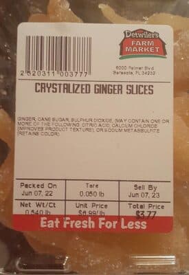 Crystalized Ginger Slices